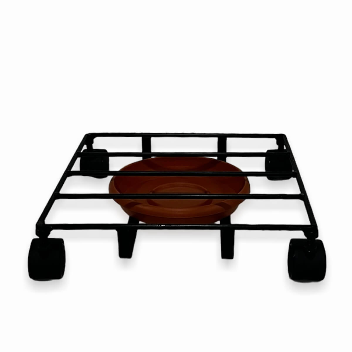 Modelo Camila Base para maceta con porta plato con rueda de 30×30 cm con marco sencillo - Imagen 4