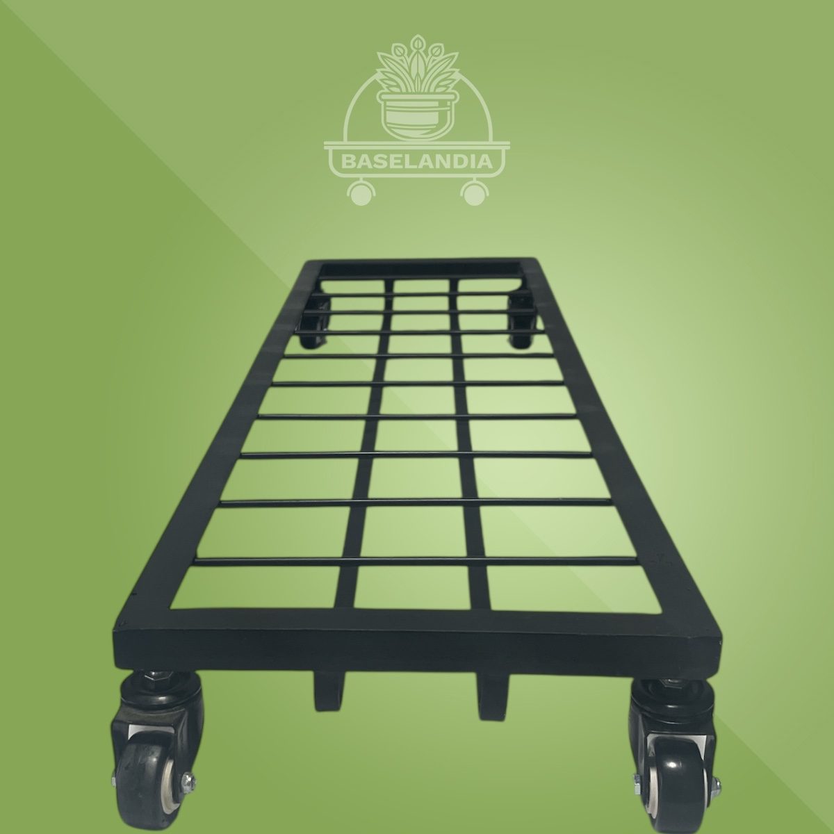Modelo Natalia 130 Base para jardinera con porta platos con ruedas de 100x30 cm