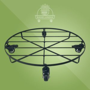 Modelo Órbita 60 Base de acero para macetas circular de 60 cm de diámetro con porta plato y ruedas