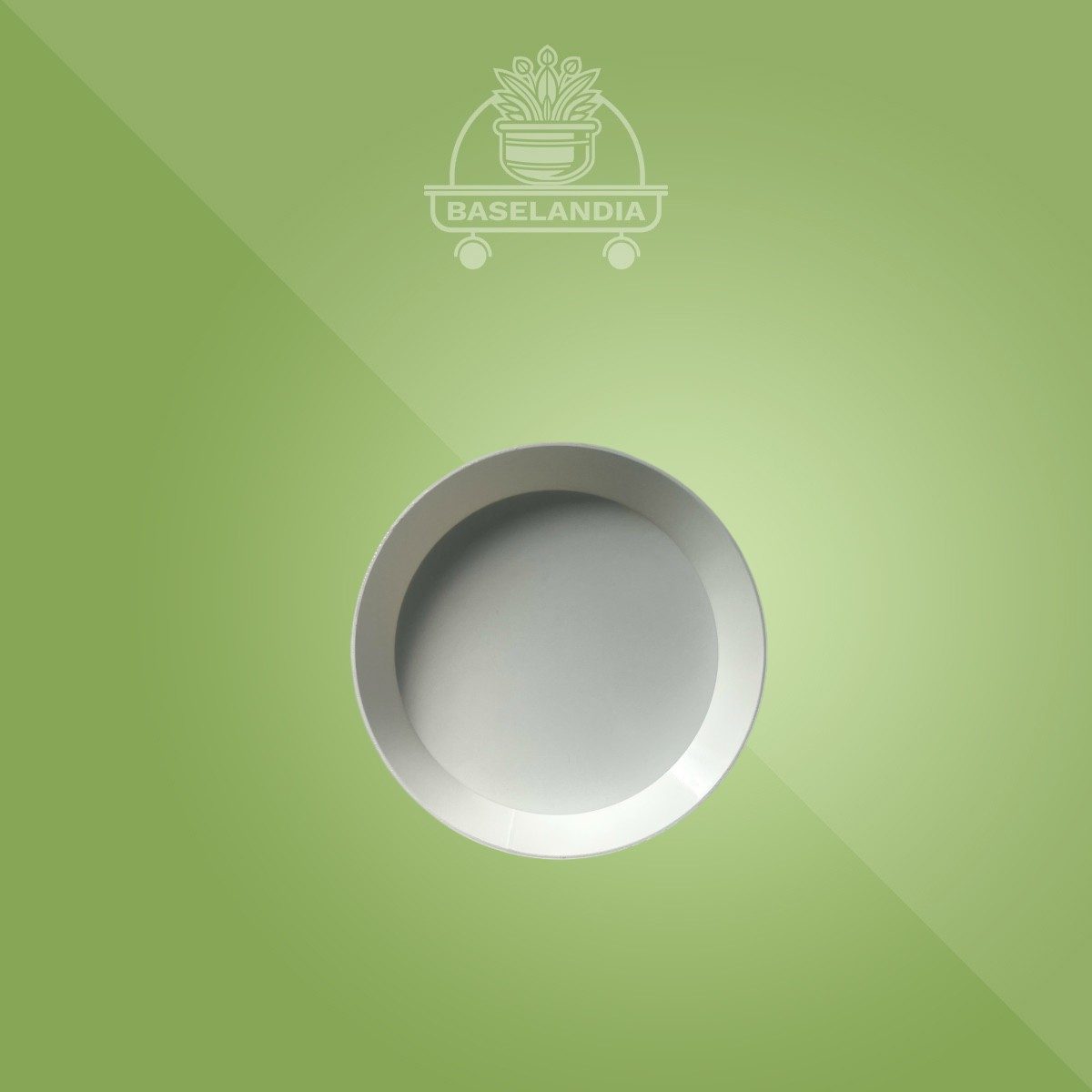 Plato Chico para Bases de Maceta blanco