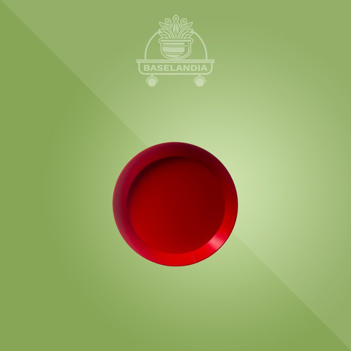 Plato Chico para Bases de Maceta rojo