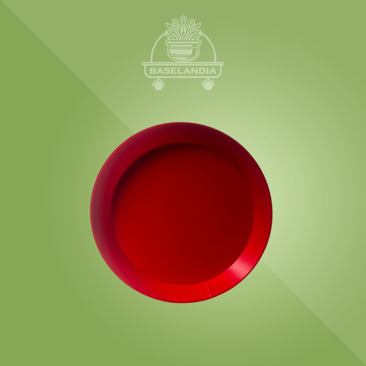 Plato Mediano para Bases de Maceta Rojo